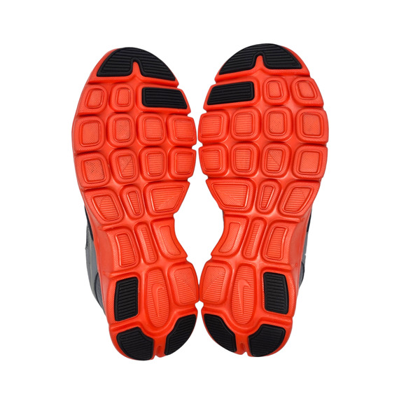 Nike Shoes Kids 5.5 Gray Red Unisex Flex Running Workout Sneakers Tennis Sports - Picture 6 of 10